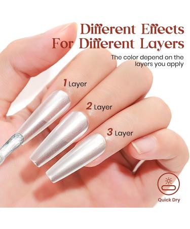 MIZHSE 15ml Quick Dry Nail Polish Blue White Pearl Nail Polish Varnish Glitter Holographic Nail Art Fingernail and Toenail Polish Manicure DIY at Home - Buy Online on SooperMarket.com