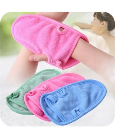 3 Pcs Exfoliating Gloves Set for Shower or Bath | Scrub Mittens in 3 Colours - Buy Online on SooperMarket.com