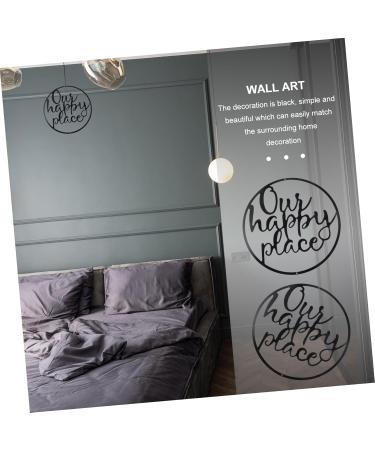 Cabilock 1 Set Metal Pendant Out Door Decor Modern Wall Art Wall Metal Sign Doors Hollow Office Iron Crafts - Buy Online on SooperMarket.com