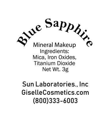 Giselle Cosmetics Blue Sapphire Mineral Eyeshadow - 3g Loose Powder Organic Makeup - Buy Online on SooperMarket.com
