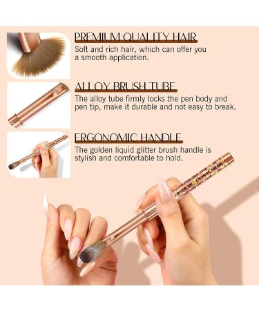 Saviland 7 PCS Kolinsky Acrylic Nail Brush Set for Acrylic Application - Golden Brushes for Nail Extension, Carving - Home DIY and Salon Use - Sizes 4/6/8/10/12/14/16 - Buy Online on SooperMarket.com
