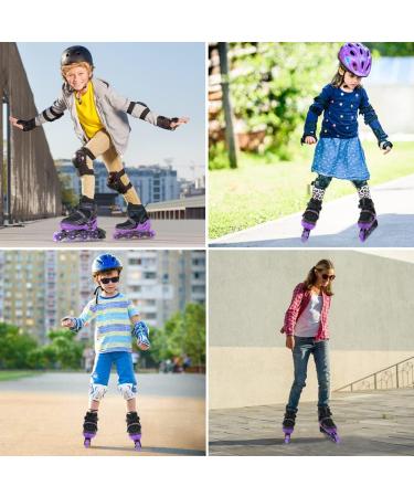 Adjustable Kids Inline Skates | Purple&Black Roller Blades | Light-Up Wheels | Beginner Outdoor & Indoor Skates for Boys & Girls | Medium-Big Kid Size - Buy Online on SooperMarket.com