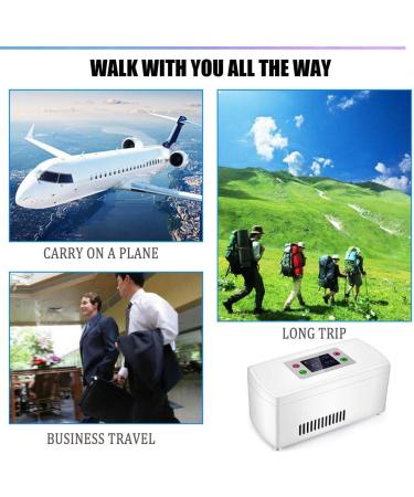 Mini Fridge Insulin Cooler Built-in Rechargeable Lithium Battery Suitable for Insulin Serum Interferon Eye Drops Storage Travel Airplane 1battery - Buy Online on SooperMarket.com