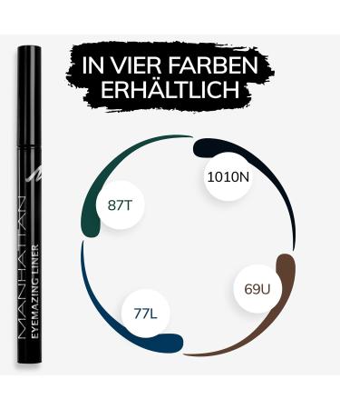 Buy Manhattan Eyemazing Black Filz Eyeliner 1010N - Perfect Application 1.2ml - International Shipping Available - Buy Online on SooperMarket.com