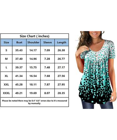 Womens Tunic Tops 2023 | Trendy Short Sleeve Button Down Shirt | Black-3 Medium - Buy Online on SooperMarket.com