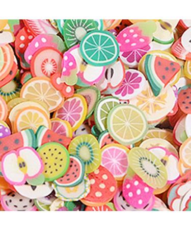 Basage 1000pcs/Bag Assorted Clay 3D Fruit Pattern Slices Nail Art Decoration by Cool Shiny Slicing Nail Decorations - Buy Online on SooperMarket.com