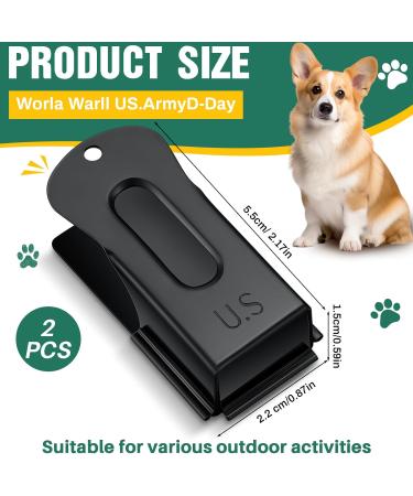 Vercanmonth 2-Piece Brass Pet Training Clicker Set - Durable Metal Dog & Cat Clickers for Effective Training | Perfect for Puppy & Pet Owners (Black) - Buy Online on SooperMarket.com