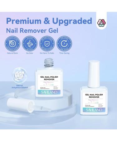 SAVILAND Gel Nail Polish Remover Kit - Quick & Easy 2-Minute Soak-off with Castor Oil & Vitamin E - Complete 9 PCS Set for Home Salon Use - Buy Online on SooperMarket.com