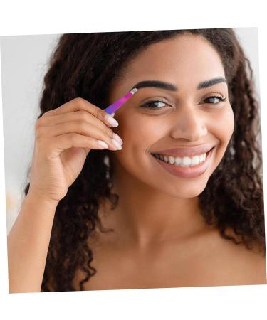 WOFASHPURET 1 Set Set Blue Pink Love Fake Eyelashes Eyelash Curler Tweezers Eyebrow Tweezers for Adult Precision Tweezer Cosmetic Eyebrow Brush Tool Trimming Eyebrow Tweezers - Buy Online on SooperMarket.com