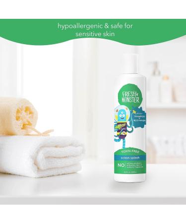 Fresh Monster 2-in-1 Kids Ocean Splash Shampoo & Body Wash - Toxin-Free, Hypoallergenic, Natural - 8.5 Fl Oz - Buy Online on SooperMarket.com
