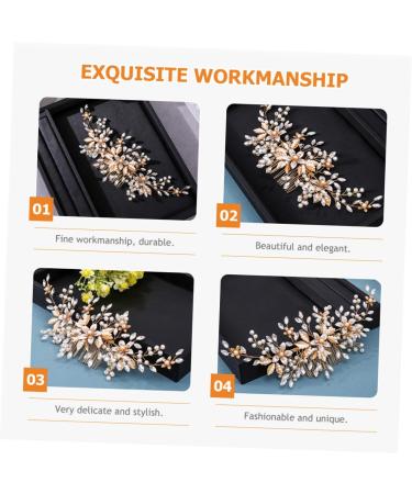 PLAFOPE Headgear Bridal Hair Accessories Bride Headdress Bride Wedding Headdress Wedding Pearl Hair Comb Bridal Headpieces for Wedding Bridal Hair Comb Wedding Headpiece for Bride - Buy Online on SooperMarket.com