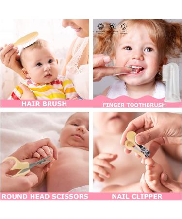 Joyeee 8pcs Baby Grooming Kit - Portable Baby Care Set with Storage Case - Healthcare Essentials for Newborns - Yellow - Buy Online on SooperMarket.com