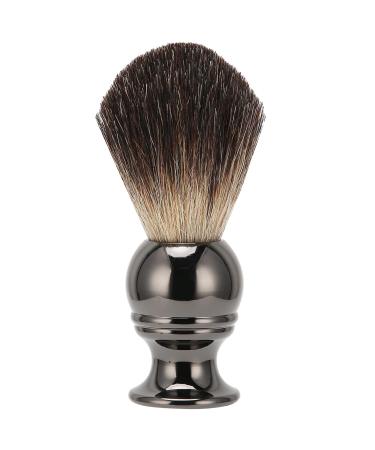 Portable shaving brush with stainless steel handle (Gun Color) shaving brush for men shaving brush men shaving brush beard shaving brush Salon shaving brush.