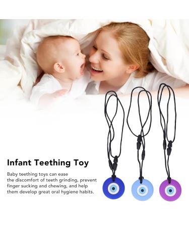 3PCs Children's Tooth Toys - Blue Sky Blue & Purple Silicone Teething Toys for Toddlers - Perfect for Home & Travel - Buy Online on SooperMarket.com