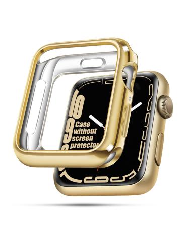 top4cus 40mm Cover Environmental Soft Flexible TPU Anti-Scratch Lightweight Protective 40mm Iwatch Case Compatible with Apple Watch Series 7 Series 6/SE/5/4 Series 3/2/1 - Gold Gold 40mm