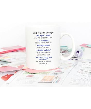 5Aup Funny Corporate Email Lingo Coffee Mug 11 Oz Best Office Gag Gifts for Employee Colleague Coworker - Buy Online on SooperMarket.com