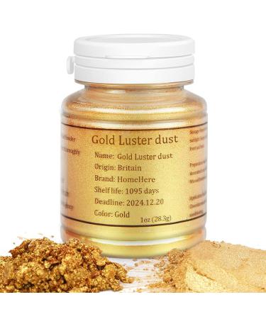HomeHere Luster Powder Dust Edible Cake Dust, 1oz/28.3g Golden