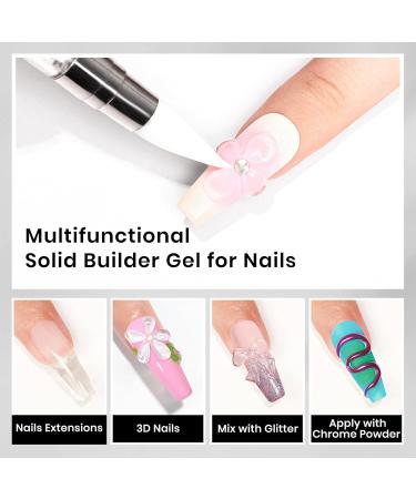 MIZHSE 30g Solid Builder Gel For Nails and 15g Rhinestone Glue for Nails Clear Nail Builder Gel Hard Gel for Nails 3D Nail Sculpting Gel Non-Sticky Hand UV LED Nail Charm Glue Nail Art for Salon Home 30g Builder Gel+15g Rhinestone Glue - Buy Online on SooperMarket.com