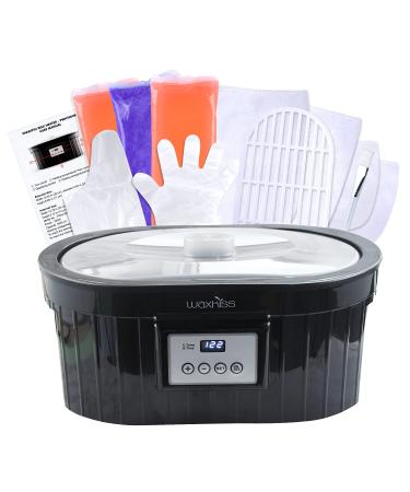 Paraffin Wax Machine for Hand and Feet,5000ml Paraffin Wax Bath Waxkiss Paraffin Wax Machine with 3 lbs Paraffin Wax for Professional SPA & Arthritis Treatment At Home Black-5000ml