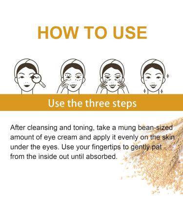 Rice Eye Cream For Dark Circles And Puffy Eyes Rice Eye Cream Anti Aging Eye Cream With Natural Rice Extract Brightens Under Eye Diminishing Deep Wrinkles Suitable For All Skin Types - Buy Online on SooperMarket.com