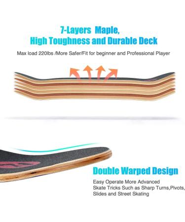 FREEDARE 8.0 Blank Skateboard Deck with Grip Tape and Protector - Natural Maple DIY Maple Wood Deck - Buy Online on SooperMarket.com