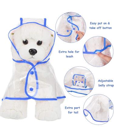 2 Piece Clear Pet Dog Raincoat Hooded Rain Jacket for Small Medium Dogs - Blue/Green S - Buy Online on SooperMarket.com