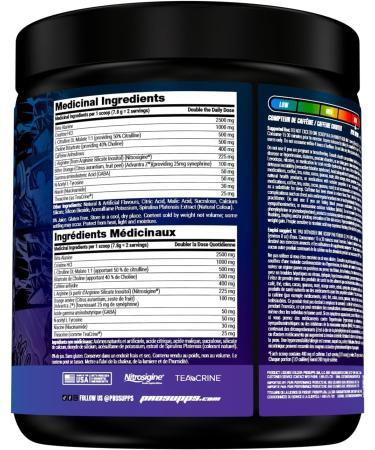 Hyde-Nitro X Pre-Workout Powder | Extreme Energy Pumps Power & Focus | High Stimulant Pre-Workout | 400mg Caffeine 1g Creatine HCL Teacrine & Nitrosigine | 60 Servings (Blue Razz Popsicle) Blue Razz Popsicle 60 Servings - Buy Online on SooperMarket.com
