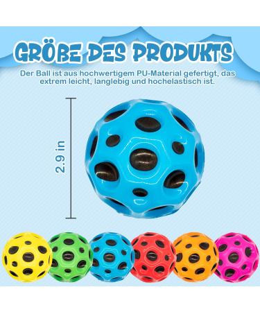 Buy Aihaoyu 6-Piece Astro Jump Ball Set - High Bouncing Mini Colored Rubber Balls for Indoor & Outdoor Fun - Buy Online on SooperMarket.com