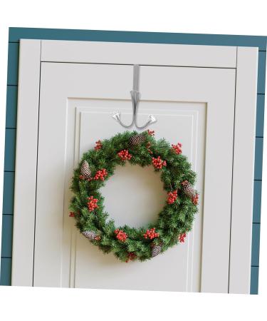 CHILDWEET Metal Door Hanger 2pcs Door Hook Towel Rack Towels Coats Scarf Hook Over Door Towel Hanger Organizer Kitchen Utensils - Buy Online on SooperMarket.com