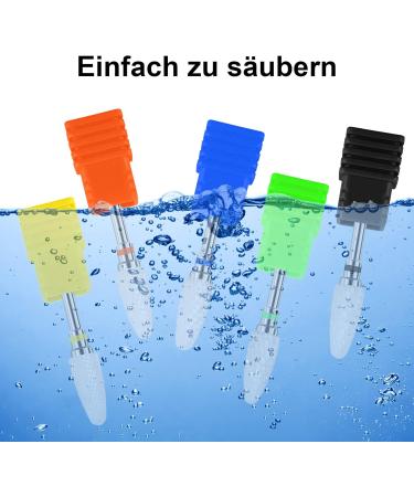 Piashow Improved Version 5-Piece Ceramic Nail Drill Bit Set Professional Nail Cutter Attachments Home Use Nail Cutter Bits for Gel Nails Manicure Pedicure Cuticles (3/32 Inches) Stil 1 - Buy Online on SooperMarket.com
