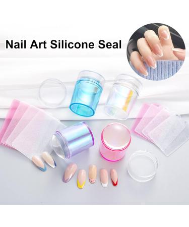Sanwood Nail Art Stamp Set - Soft Texture & Good Elasticity - Trendy DIY Manicure Tools for Women - Pink - Buy Online on SooperMarket.com