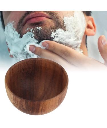 Large Capacity Wooden Shaving Soap Bowl - Portable Shaving Foam Mug for Men & Barber Shops - Buy Online on SooperMarket.com