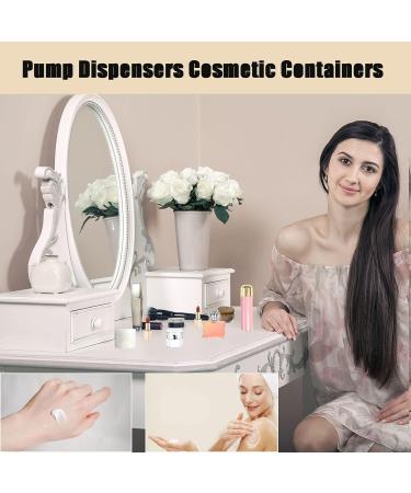 50ML Round Airless Cream Pump Containers Refillable Empty Cream Dispenser Jars Plastic Cream for Lip Balm Sample - Buy Online on SooperMarket.com