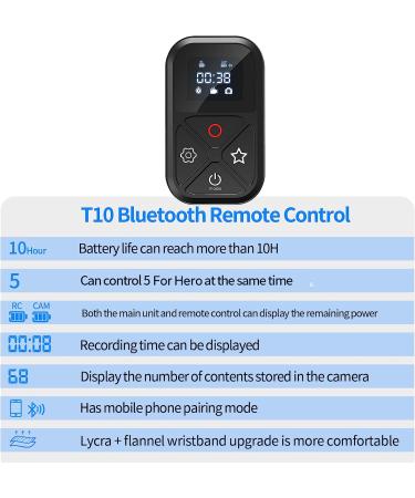 TELESIN Smart Wireless Remote Control for GoPro Hero 11, 10, 9, 8 Max | Waterproof, Dust Proof with LCD Indicator, Magnet Charger Port, Hand Strap Go Pro Accessories - Buy Online on SooperMarket.com