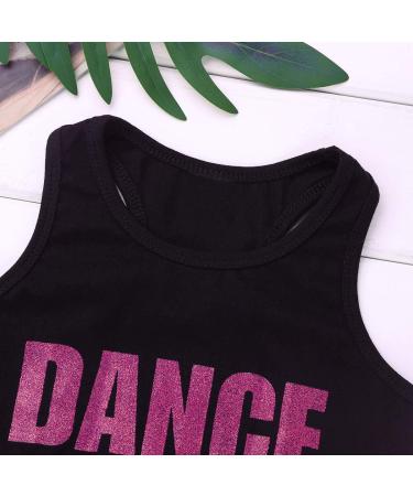 Yeahdor Girls Glittery Racerback Athletic Dance Gymnastics Sports Bra Tank - Rose Red, Size 5-6 - Buy Online on SooperMarket.com
