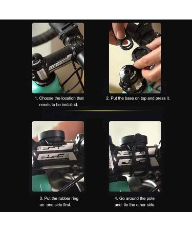 360 Rotatable Bicycle Stem Navigation Mount for Garmin Edge & iGPSPORT XOSS | Durable Black Plastic Handlebar Accessory - Buy Online on SooperMarket.com