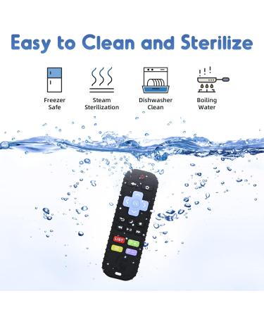 Tooth Forces for Babies 0-12 Months | Remote Control Teething Aid & Silicone Bath Toys for Toddlers | Perfect Gifts for Autism | Black - Buy Online on SooperMarket.com