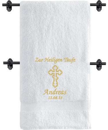 Embroidery Pure Holy Baptism Cloth | Glitter Gold 100x50cm - International Shipping Available - Buy Online on SooperMarket.com