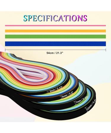 YURROAD Quilling Paper Strips Kit - 36 Colors, 720 Strips, 54cm Length, 3mm 5mm 7mm 10mm Width (4 Packs) - Buy Online on SooperMarket.com