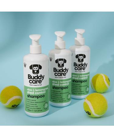 Buy BuddyCare Fell Care Shampoo for Dogs Aloe Vera & Pro-Vitamin B5 Hair Loss Control | 500ml x 3 International Shipping Available - Buy Online on SooperMarket.com