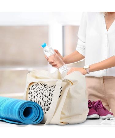Yoga Mat Canvas Tote Bag with Mat Carrier Pocket - Yoga Mat Carrier Shoulder Bag for Women & Men - Pilates, Gym, Travel, Beach - Buy Online on SooperMarket.com