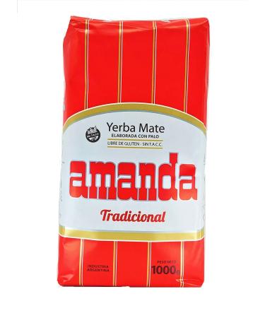 Yerba Mate Amanda Roja 1 kg 1 kg (Pack of 1)