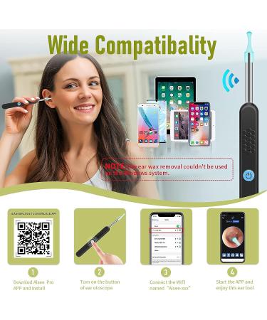 Smart Wireless Ear Wax Removal Tool Camera | Visual Ear Cleaner Kit for Babies, Kids, Adults, Pets | 1296P Ear Otoscope Scope with Cleaning Tool - Buy Online on SooperMarket.com