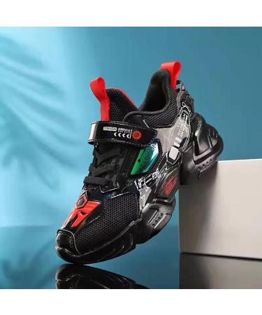 WZRUISEN Children's Sports Shoes - Stylish Black Casual Sneakers for Boys (Size 32 EU) - International Shipping Available - Buy Online on SooperMarket.com