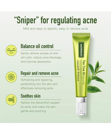 Tea Tree Oil Acne Gel - Acne Removal Cream & Skin Repair | Moisturizing Treatment for Acne Spots & Blackheads | 20g - Buy Online on SooperMarket.com