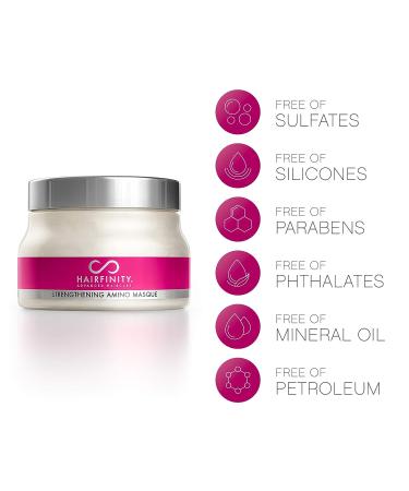 Hairfinity Strengthening Amino Treatment Masque - Hydrating Hair Mask with Collagen, Keratin & Vegetable Protein for Growth - 8 oz - Buy Online on SooperMarket.com