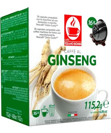 Bonini Dolce Gusto Compatible Ginseng Coffee Pods (Pack of 6 Total 96 pods) Ginseng 16 count (Pack of 6) - Buy Online on SooperMarket.com