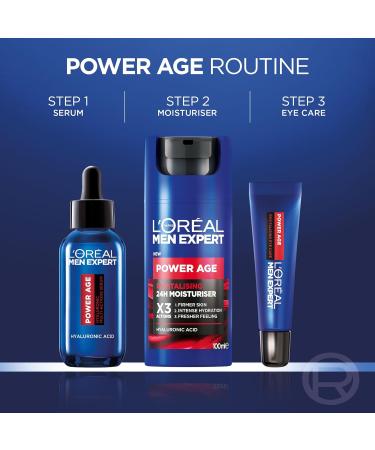 L'Or al Men's Serum Hyaluronic Acid Serum for Ageing Dry & Dull Skin Men Expert Power Age 30ml - Buy Online on SooperMarket.com