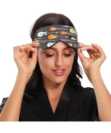WELLDAY Colorful Guitars Sleep Mask - Soft Comfort Eye Shade Cover for Men Women - Adjustable Strap, Blockout Light - Buy Online on SooperMarket.com