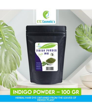 Indigo Powder - 100g Herbal Hair Dye | Natural Black Raven Black & Bluish Black Hair Color | International Shipping Available - Buy Online on SooperMarket.com